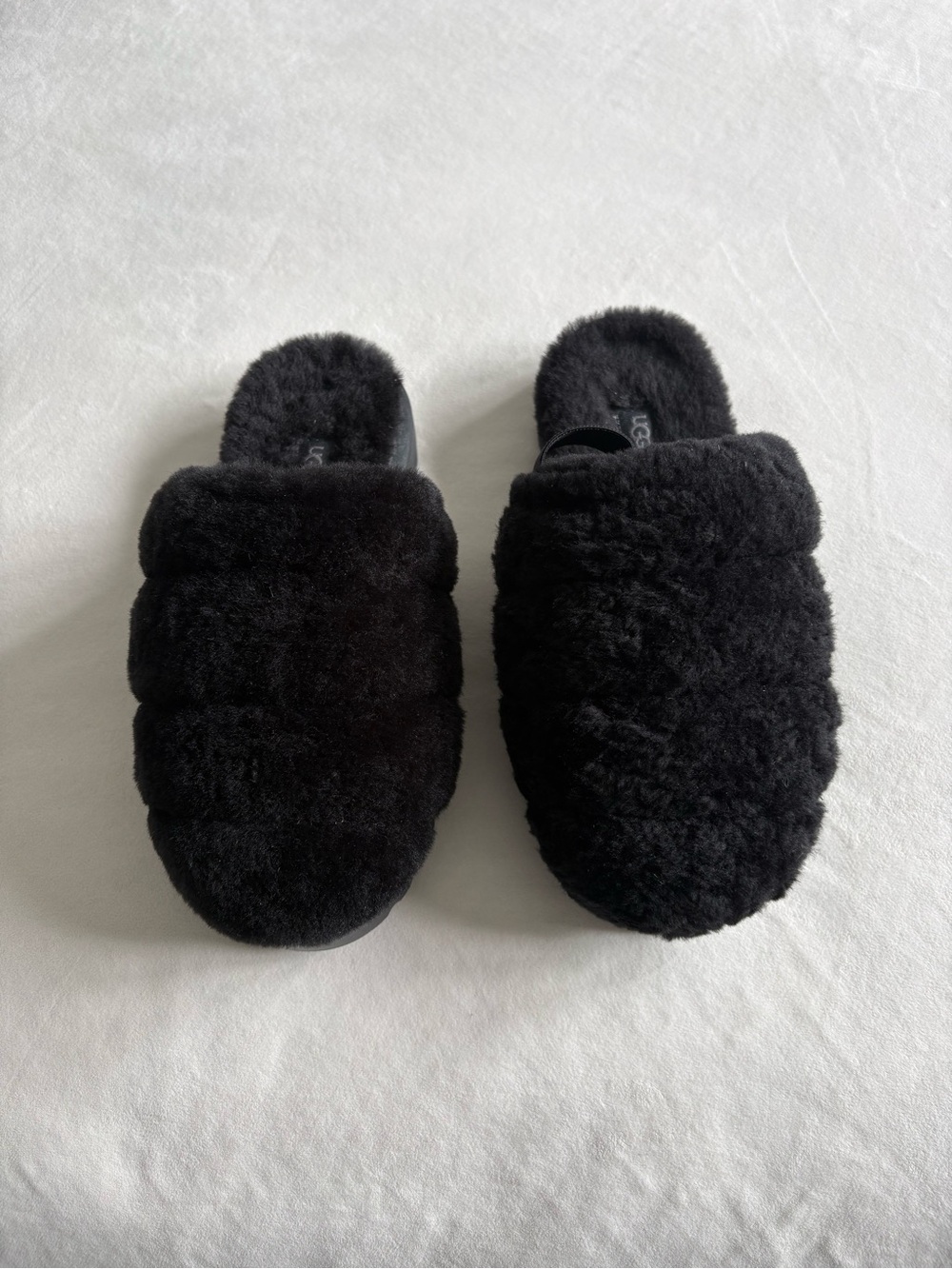 UGG Black SuperFluff Slippers EUC
